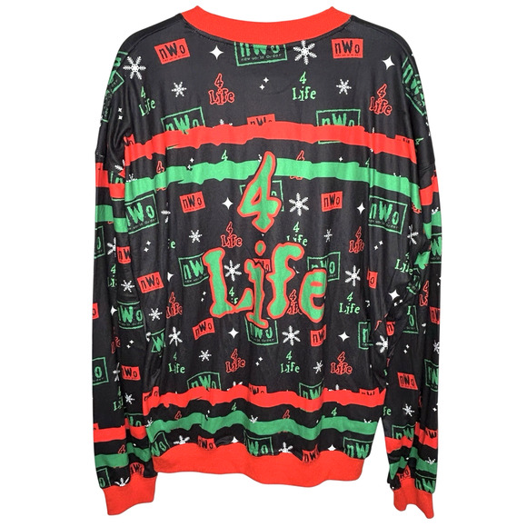 WWE NWO Hulkster Hogan Big Daddy Cool  Razor Ramon Light Up Holiday Sweater  XL - Picture 2 of 12